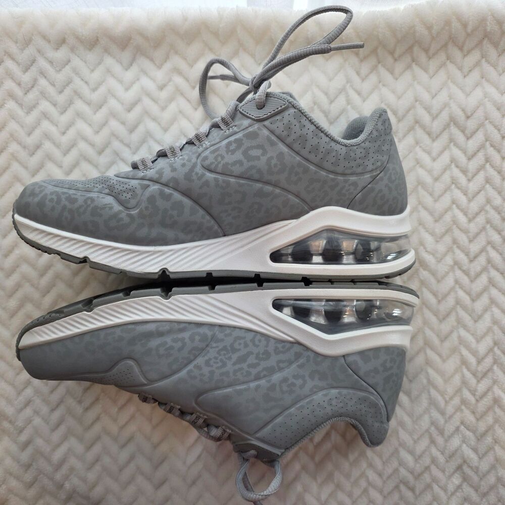 Skechers Uno 2 In Kat Neato Gray Leopard Sneakers, NWOB. Sz 8 - Picture 2 of 6